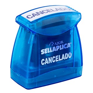 SELLO PREENTINTADO CANCELADO TINTA AZUL