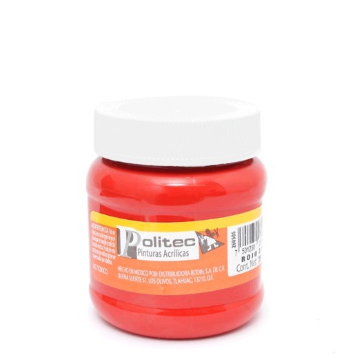 PINTURA ACRILICA POLITEC ROJO ACRILICO No314 250ML