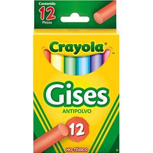 GISES COMPRIMIDOS CRAYOLA DE COLORES CAJA CON 12