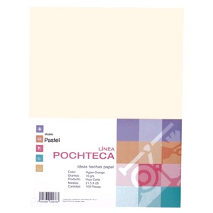 PAPEL PASTEL CREMA CARTA CON 100 HOJAS POCHTECA