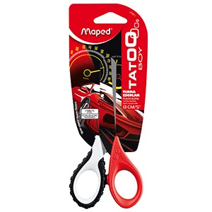 TIJERAS ESCOLAR TATTO 13CM BLISTER