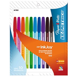 PLUMA PAPERMATE ALLEGRO 100 COLS FASHION CON 10 PZ