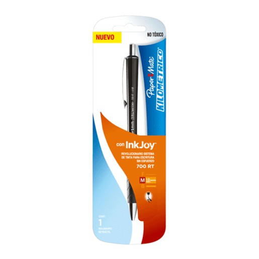 PLUMA KILOMETRICO PAPERMATE 700 RT NEGRO
