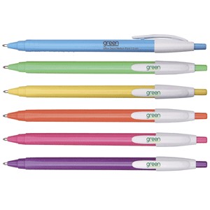 PLUMA RED T RETRACTIL TRIANGULAR GREEN TINTA NEGRA