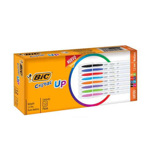 PLUMA BIC CRISTAL UP SURTIDO 12 PIEZAS