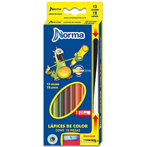 CAJA DE COLORES NORMA LARGOS CON 12 PIEZAS