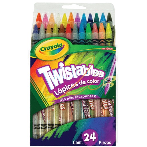 CAJA DE COLORES CRAYOLA TWISTABLE 24 PIEZAS